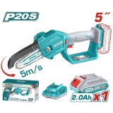 TOTAL - FIERASTRAU ELECTRIC PENTRU CRENGI - 5&quot;(13cm) 20V (INCLUDE ACUMULATOR SI INCARCATOR) PowerTool TopQuality
