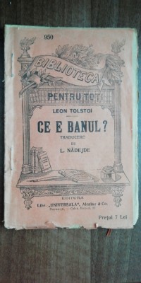 myh 61 44 - Biblioteca pt toti - 950 - L Tolstoi - Ce e banul? foto