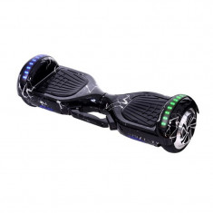 Hoverboard Bluetooth cu boxa HR, LED, 20 km/h, suporta maxim 120 kg, Negru foto