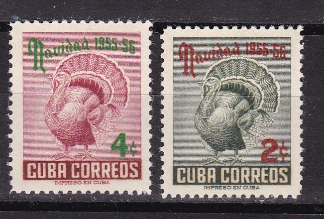 Cuba 1955 Craciun fauna MI 477-478 MNH w60 Cuba 1955 Craciun fauna MI 477-478 MNH w60