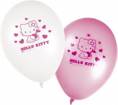 Baloane Hello Kitty Hearts din latex 28cm set 8 buc foto