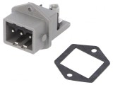 Conector dreptunghiular ST 3 pini cositorit IP54