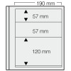 Set 5 folii pentru timbre, D-Blank 621PA, cu 3 buzunare mixte