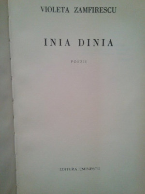 Violeta Zamfirescu - Inia Dinia (1971) foto