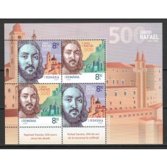 Romania 2020 Mi 7754/55 bl 843 MNH - LP 2299a Rafael - 500 ani de la moarte
