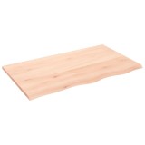 Gossi polita de perete, 100x60x2 cm, lemn masiv de stejar netratat