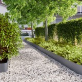 vidaXL Borduri de gazon 10 buc Antracit 20x103 cm Oțel laminat la rece 860156