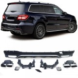 Set de difuzor sportiv posterior cu tevi de esapament cromate, potrivit pentru Mercedes GLS X166 15-19 Performance AutoTuning
