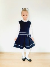 Sarafan de scoala pentru fete bleumarin- Celine foto