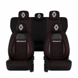 Set Huse Scaune Universale Racing Negru Personalizate cu Renault Nou