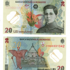 Bancnota BNR de 20 lei - Seria A - Ecaterina Teodoroiu