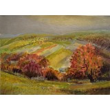 Peisaj de toamna - Paul Bl&acirc;nda - ulei pe p&acirc;nză