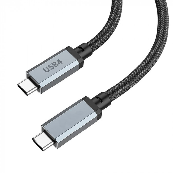 Cablu de Date Type-C la Type-C 100W, 5A, 4K 60Hz, 2m Hoco (US05) Negru