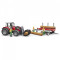 Bruder - Tractor Massey Ferguson 7480 Cu Incarcator Frontal Si Remorca Pentru