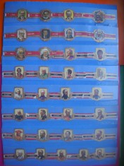 HOPCT LOT NR 28 - OAMENI CELEBRI-32 BUC-ETICHETE VECHI DE TRABUCURI / CIGARS LABELS -COLECTIE DE LUX-LITHO
