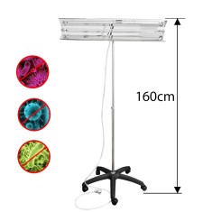 Lampa bactericida uvc 30w, orientabila, portabila cu stativ telescopic, sterilizare 30 mp, reflector foto