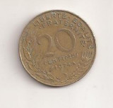 Moneda Franta - 20 Centimes 1974, Europa