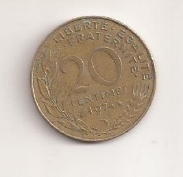 Moneda Franta - 20 Centimes 1974 foto