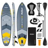 Placa SUP Gonflabila Rebel 335x84x15 cm cu Scaun Caiac, Vasla 2 &icirc;n 1, Pompa si Rucsac (170 kg)