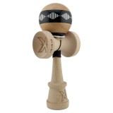 Kendama X Originala FREQUENCY, Profesionala, Cyrax, Cupe Mari KING SIZE V3, Super Sticky, Gaura in Baza, Rulment Metalic, din lemn 18 cm, Ata 55 cm, N