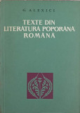 TEXTE DIN LITERATURA POPORANA ROMANA TOM 2-G. ALEXICI