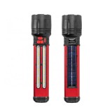 Lanterna LED Solara/USB 100W, 900m, 7 moduri iluminare, Stroboscop, Baterie Litiu, Aliaj Aluminiu, Camping, Drumetii