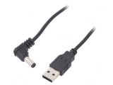 Cablu USB A la DC 5.5/2.1 Negru 1m, Goobay
