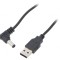 Cablu USB A la DC 5.5/2.1 Negru 1m