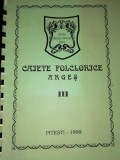 Caiete folclorice Arges volumul III. Pitesti 1999 (Folclor/traditii)