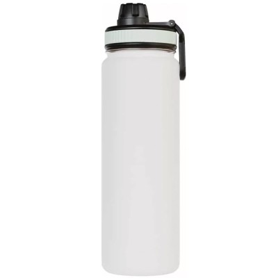 Sticla termos metalica Pufo Camping pentru bauturi, izoterm, 500 ml, alb foto