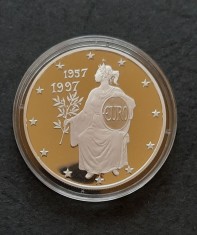 Moneda de argint - 10 Diners 1997 &quot;Treaty of Rome&quot;, Andorra - Proof - A 3443