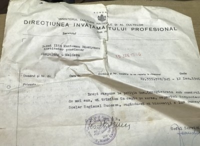 ACTRR02 Act 1945 Invatamant foto