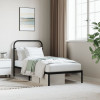 VidaXL Cadru pat metalic cu tăblie, negru, 90x200 cm