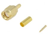 Conector SMA Tată Drept RG174 Aurit