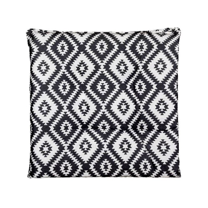 Perna pentru scaun, 40x40 cm, Alb/Negru, Bumbac/Poliester, ATU-080222