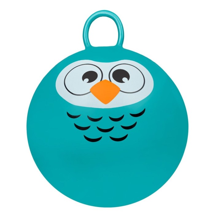 Minge de Sărit, Model Bufniță, Culoare Verde Marin, Diametru 45cm, Material PVC