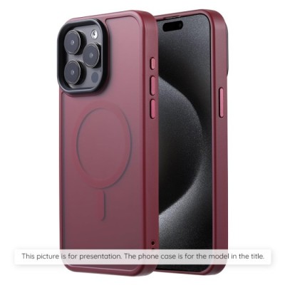 Husa pentru iPhone 16 Plus - Techsuit HaloFrost MagSafe Series - Bordeaux foto