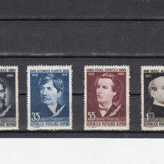 ROMANIA 1958 LP 452 SCRIITORI ROMANI SERIE MNH