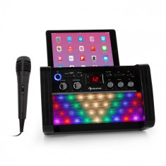Auna DiscoFever 2.0, sistem de karaoke, BT, disco LED-uri, player CD / CD+G, negru foto