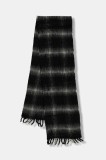 Tommy Jeans eșarfă cu l&acirc;nă culoarea negru, cu imprimeu, AW0AW17904