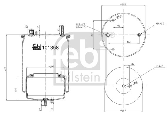 FEBI BILSTEIN 101358 Burduf, suspensie pneumatica