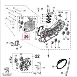 Cumpara ieftin Carter dreapta (magnetou) original Peugeot Elyseo - Looxor - Metal X - Speedfight - Speedfight 2 - Trekker - Vivacity - X-Fight 2T 50cc