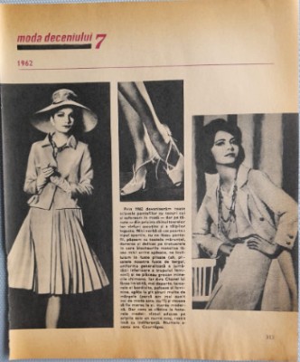 Reclamă modă comunism, epoca aur, 24 x 20 cm istoria modei romanesti foto