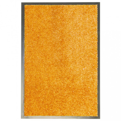 vidaXL Covoraș de ușă lavabil, portocaliu, 40 x 60 cm foto