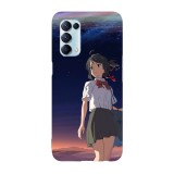Husa compatibila cu Oppo A52, Viceversa, model Mitsuha Miyamizu Your Name, Silicon, TPU, Transparent, Carcasa