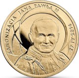POLONIA 2 ZLOTI / ZLOTE 2014 , Canonizarea PAPA IOAN PAUL II - 27.IV.2014, XF+/ a UNC , KM 919