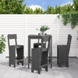 Set mobilier bar pentru gradina, 5 piese, gri, lemn masiv pin GartenMobel Dekor, vidaXL