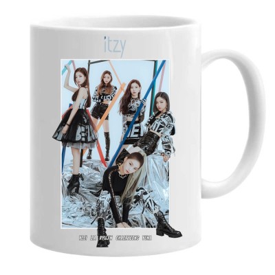 Cana alba personalizata cu itzy trupa kpop, INOVATIX&amp;reg;. 330 ml foto