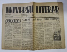 ZIARUL &#039; UNIVERSUL LITERAR &#039; , ANUL L , NR. 41 , 4 OCTOMBRIE , 1941