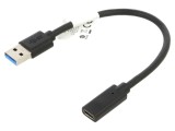 Cablu adaptor USB 3.1 A la C 0,15m nichelat